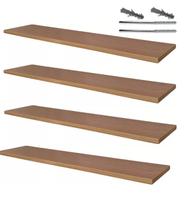 Kit com 04 Prateleiras e suporte de fixação em Mdf dimensão 15x95 espessura de 15mm cor Madeirado Padrão 95x15 Kit com 04 Prateleiras e suporte de fixação em Mdf dimensão 15x95 espessura de 15mm cor Madeirado Padrão 95x15
