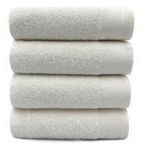 Kit Com 04 Toalha De Banho Branca Gigante / Banhão - Eleganz - 72x150cm - LMpeter