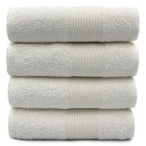 Kit Com 04 Toalha De Banho Branca - Movie -72x130cm- LMpeter