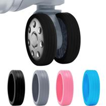 Kit Com 04 Unidades Protetor Silicone Para Rodas Mala Bagagem