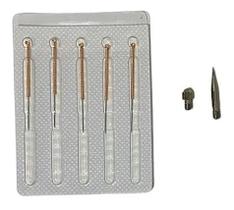 Kit Com 05 Agulhas E 02 Ponteiras Para Jato De Plasma