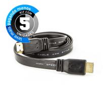 Kit com 05 Cabo HDMI Flat 2.0 - 1 Metros