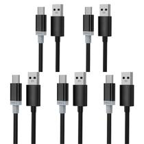 Kit com 05 Cabos Turbo Type-C Tipo C Desempenho Durabilidade