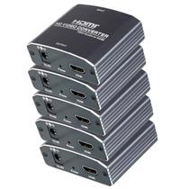 kit com 05 Conversor HDMI para VGA com Áudio