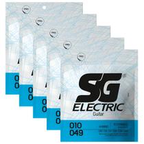 Kit Com 05 Cordas Original SG Hibrida Para Guitarra 010 Kit Com 05 Cordas Original SG Hibrida Para Guitarra 010