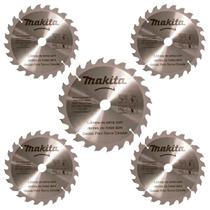 Kit com 05 Discos de Serra Circular para Madeira 7.1/4" 185mmx2.2mm 24 Dentes Makita D-51340 Único Kit com 05 Discos de Serra Circular para Madeira 7.1/4" 185mmx2.2mm 24 Dentes Makita D-51340 Único