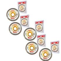 Kit com 05 Discos Uzzy Diamantado Spider para Porcelanato 110 10 22 mm