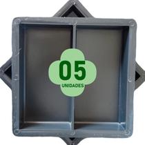 kit Com 05 Formas Plástica Dupla Para Bloquete Tijolinho Holandês 06cm - 20x10x06