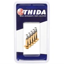 Kit Com 05 Jack Roldana Dourado P10 Liso Para Violão