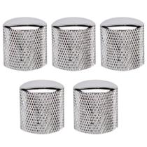 Kit Com 05 Knob De Pressão Cromado GN Para Guitarra Baixo