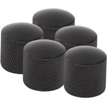 Kit Com 05 Knob Pressão Metal Preto Guitarra Baixo Strinberg