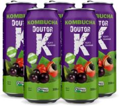 Kit Com 05 - Kombucha Orgânica Sabor Açaí e Guaraná 350ml DRK
