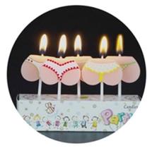 Kit com 05 mini Velas divertidas Butt