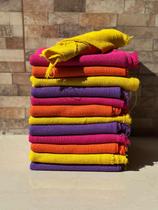 Kit com 05 Panos de Chão Grande Colorido 43x68cm Saco Duplo Alvejado DOMMUS Home Decor