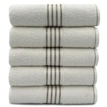 Kit Com 05 Toalha De Banho Branca Gigante / Banhão - Quasar - 72x150cm - LMpeter