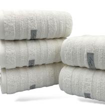 Kit Com 05 Toalha de Banho Grande e Grossa - Loft - Branca - 72x140cm- (Volume extra) LMpeter