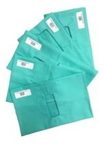 kit com 05 unidades Campo Cirúrgico Fenestrado Veterinário Sarja Lavável 60x80