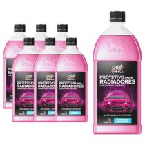 Kit com 06 Aditivos Rosa Sistema Arrefecimento Pronto p Uso