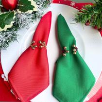 Kit com 06 Anel de Guardanapo Arvore Natalina