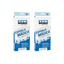 Kit Com 06 Esponja Magica Tekbond Bucha Limpeza Pesada Tira mancha Limpa Tudo