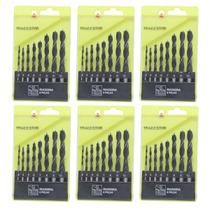 Kit com 06 Jogo Brocas Para Madeira 8 peças Tradestar Kit com 06 Jogo Brocas Para Madeira 8 peças Tradestar