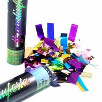 Kit Com 06 Lança Confetes De Papel Metalizado Ou Coloridos