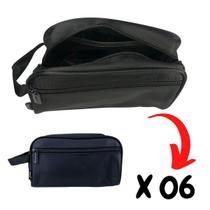 Kit Com 06 Necessaire Masculina Viagem Trabalho Impermeável