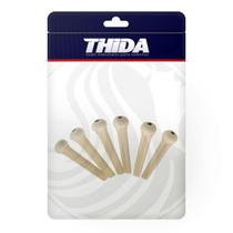 Kit Com 06 Pinos De Plástico Trava Cordas Branco Para Violão Aço