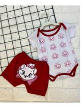 kit com 06 roupas de bebê menina