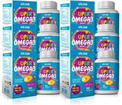 Kit Com 06 - Super Ômega 3 Infantil 90 Cápsulas Mastigavéis Ekobé