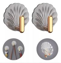 Kit Com 08 Ganchos Dourado De Parede Autocolante Acrílico Durável Sem Perfurar Kit Com 08 Ganchos Dourado De Parede Autocolante Acrílico Durável Sem Perfurar