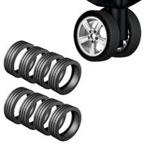 Kit Com 08 Unidades Protetor Silicone Para Rodas Mala Bagagem
