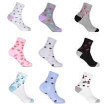 Kit Com 09 Pares de Meias Femininas Cano Alto 14 Cm Em Algodão Oferta No Atacado ENVIO IMEDIATO