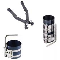 kit com 1 Alicate Saca Conector + 1 Cinta P/ Anéis De Pistão 3 + 1 Cinta P/ Aneis De Pistão 6