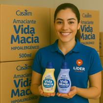 kit com 1 Amaciante Camomila vida macia 500ml + 1 Lava Roupas Vida Macia 500ml