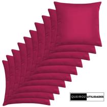 Kit com 1 até 10 Capas de Almofadas: Pink / Rosa - 40x40 - Decorativa Para Sala / Sofá / Quarto / Ca