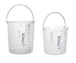 Kit Com 1 Balde Graduado 12 L + 1 Balde Graduado 20 L