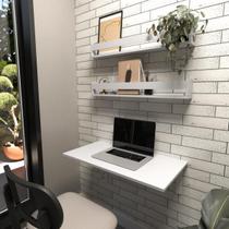 Kit com 1 Escrivaninha Suspensa 80cm e 2 Prateleiras