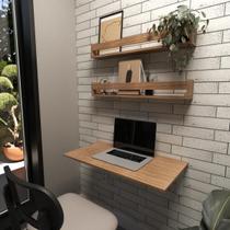 Kit com 1 Escrivaninha Suspensa 80cm e 2 Prateleiras