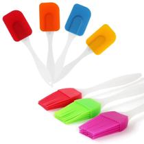 Kit com 1 Espátula e 1 Pincel Culinário De Silicone Para Pães E Bolos Cozinha