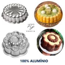 Kit Com 1 Forma Charlotte Para Bolo Bundt Bolo Nórdico + 1 Forma Margarida Ballerine Decorada