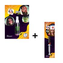 Kit com 1 Frasco de Sangue Falso 59ml + 1 Seringa 5ml Para Maquiagem Halloween Horror Make Kit com 1 Frasco de Sangue Falso 59ml + 1 Seringa 5ml Para Maquiagem Halloween Horror Make