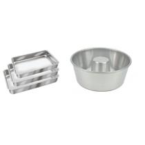 Kit Com 1 Jogo De Forma Retangular N. 1, 2, 3 e 1 Forma Bolo Redonda Alumínio Superior IF 35