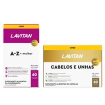 Kit com 1 Lavitan A-Z Mulher + 1 Lavitan Cabelos e Unhas