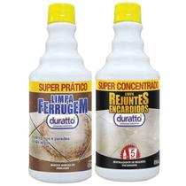 KIT COM 1 LIMPA FERRUGEM DURATTO 500ml + 1 LIMPA REJUNTES PISOS DURATTO 500ml