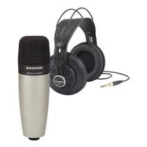 Kit Com 1 Microfone e 1 Fone De Estúdio C01850