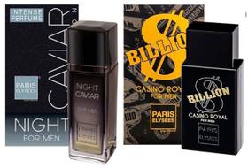 kit com 1 Perfume Cassino Royal e 1 Night Caviar 100ml - Paris Elysses