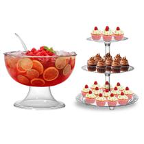 Kit Com 1 Taça Gigante E 1 Baleiro Balas Doces