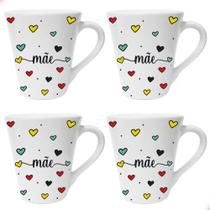 Kit com 10, 6, 4, 2 ou 1 Canecas Para Presente para Dia Das Mães Xícara 110ml - Envio Rápido