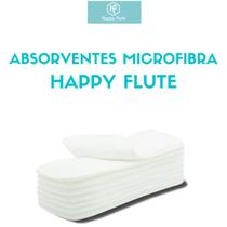 Kit com 10 Absorventes de Microfibra Happy Flute - 3 camadas